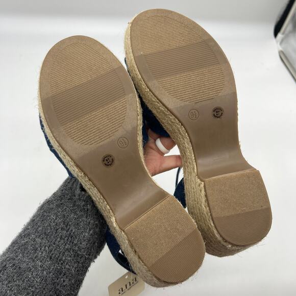 a.n.a Womens Dukes Heeled Sandals Denim Blue Size 9.5 - Picture 5 of 13